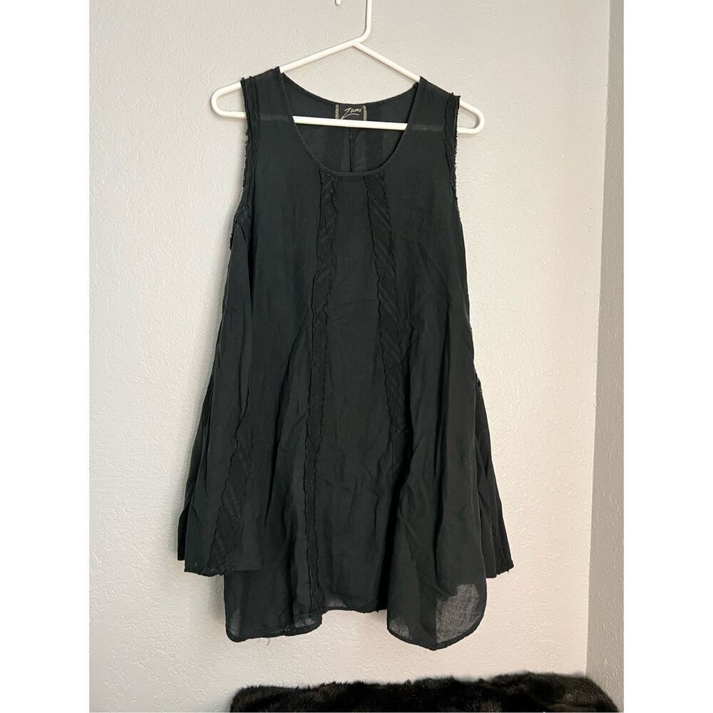 Zumi Black Oversized Bohemian Mandala artsy  Tunic XL